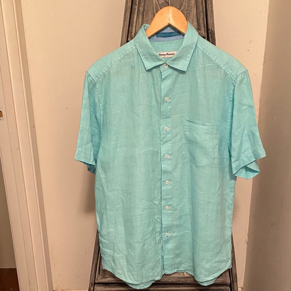 Tommy Bahama Men's Light Blue Casual Shirt